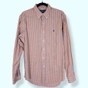 Ralph Lauren Custom Fit Orange & Blue Stripe Shirt